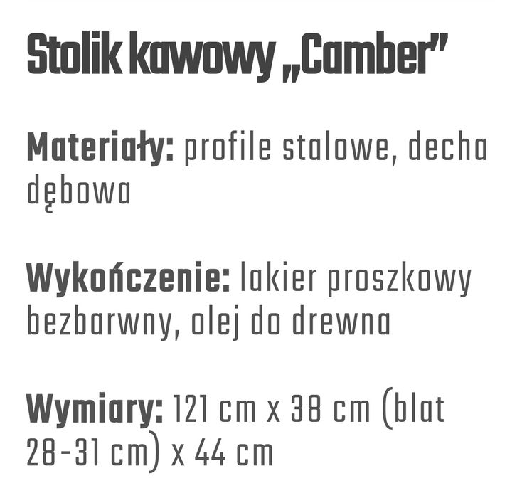 Ręcznie wykonany stolik kawowy