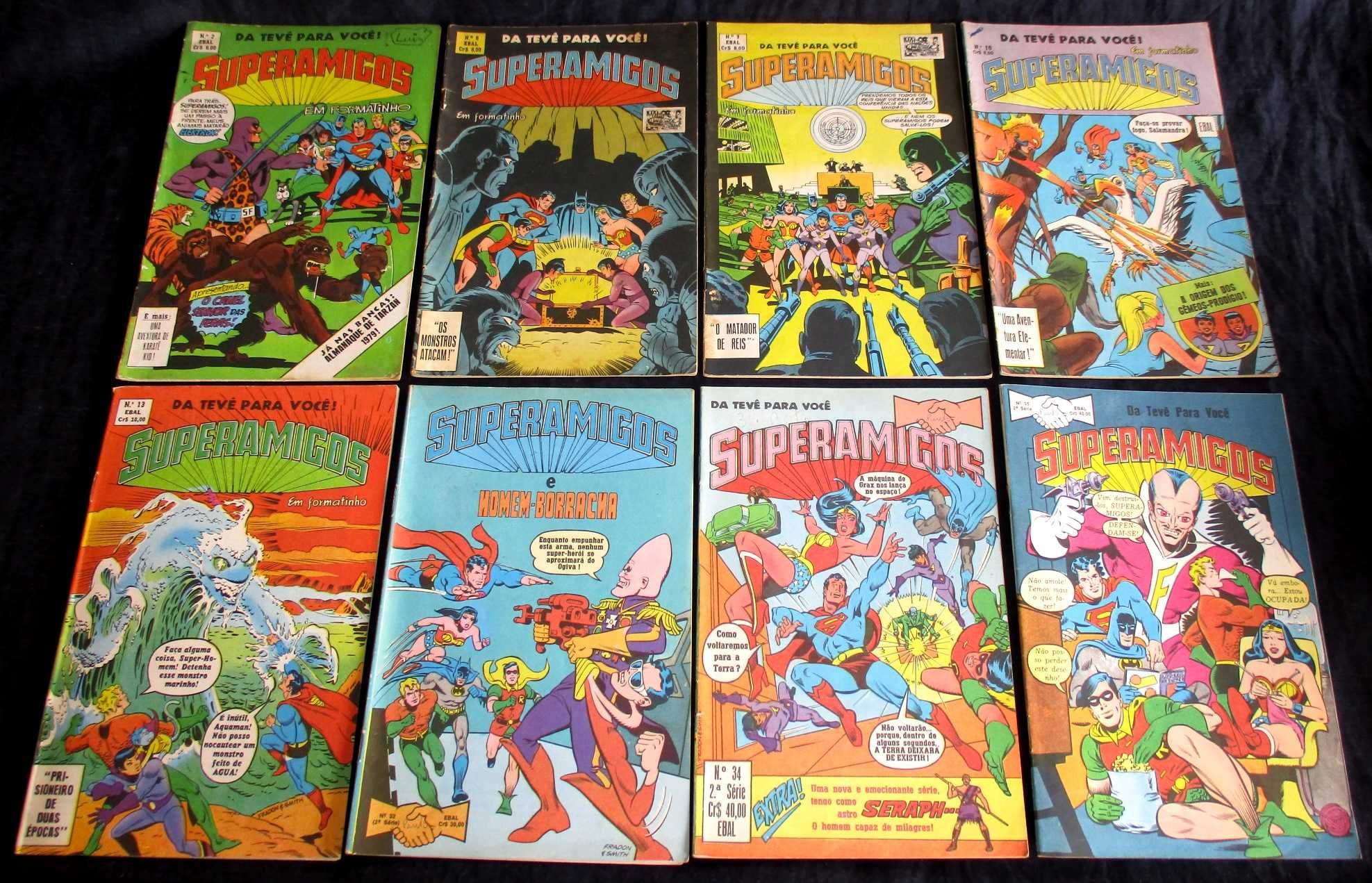 Livros BD Superamigos EBAL 1979 a 1981