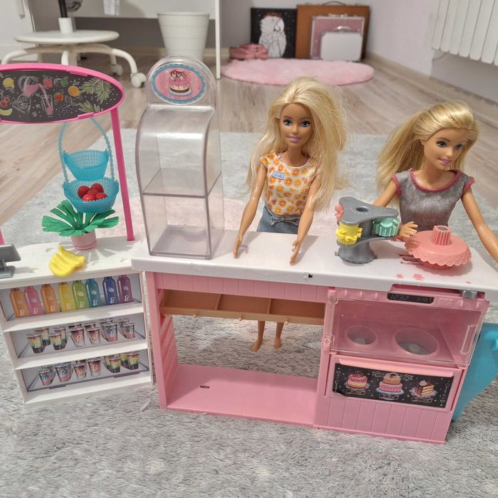 2kpl. lalki Barbie sklep i Barbie stoisko