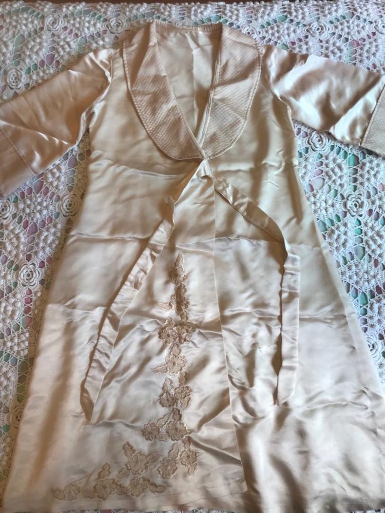 Robe de noiva e camisa de noite a condizer renda / vintage