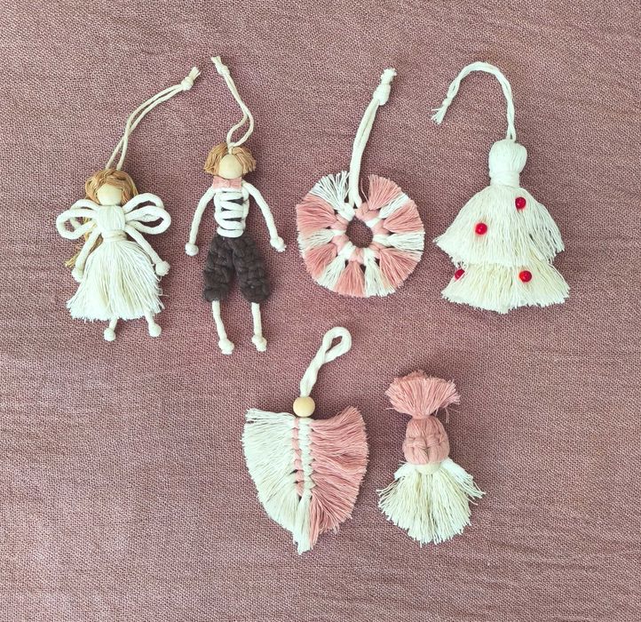 Різдвяні новорічні набори макраме подарунок ялинкові прикраси