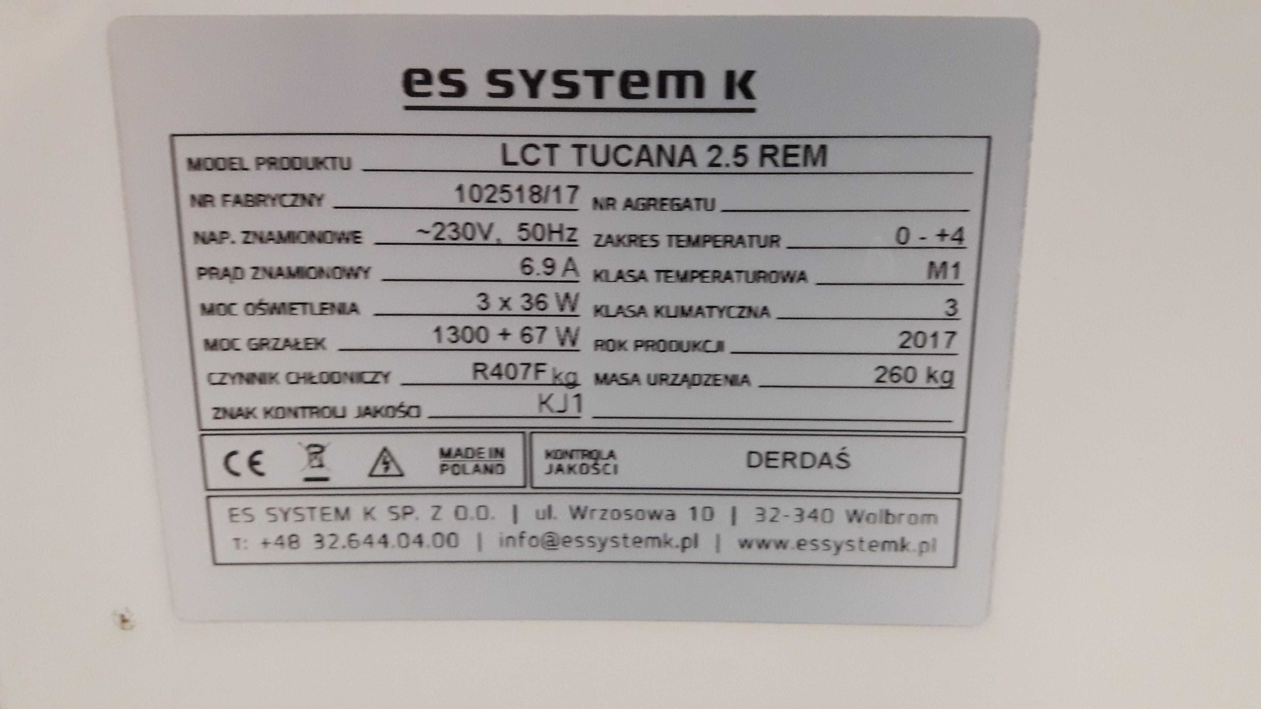 Lada Wędliniarska Tucana ES system k 6,25mb mało używana