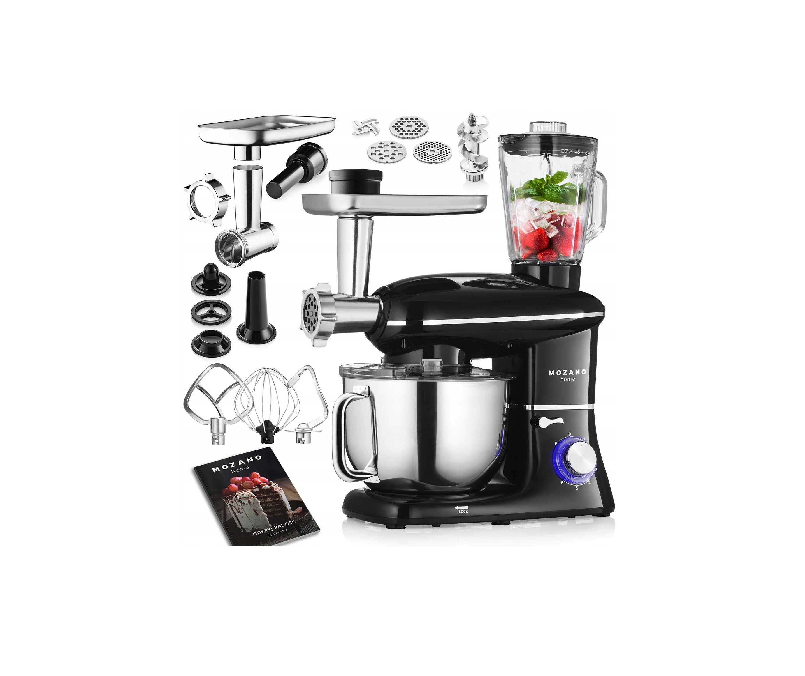 ZESTAW Robot kuchenny planetarny 4w1 wielofunkcyjny blender 2300W