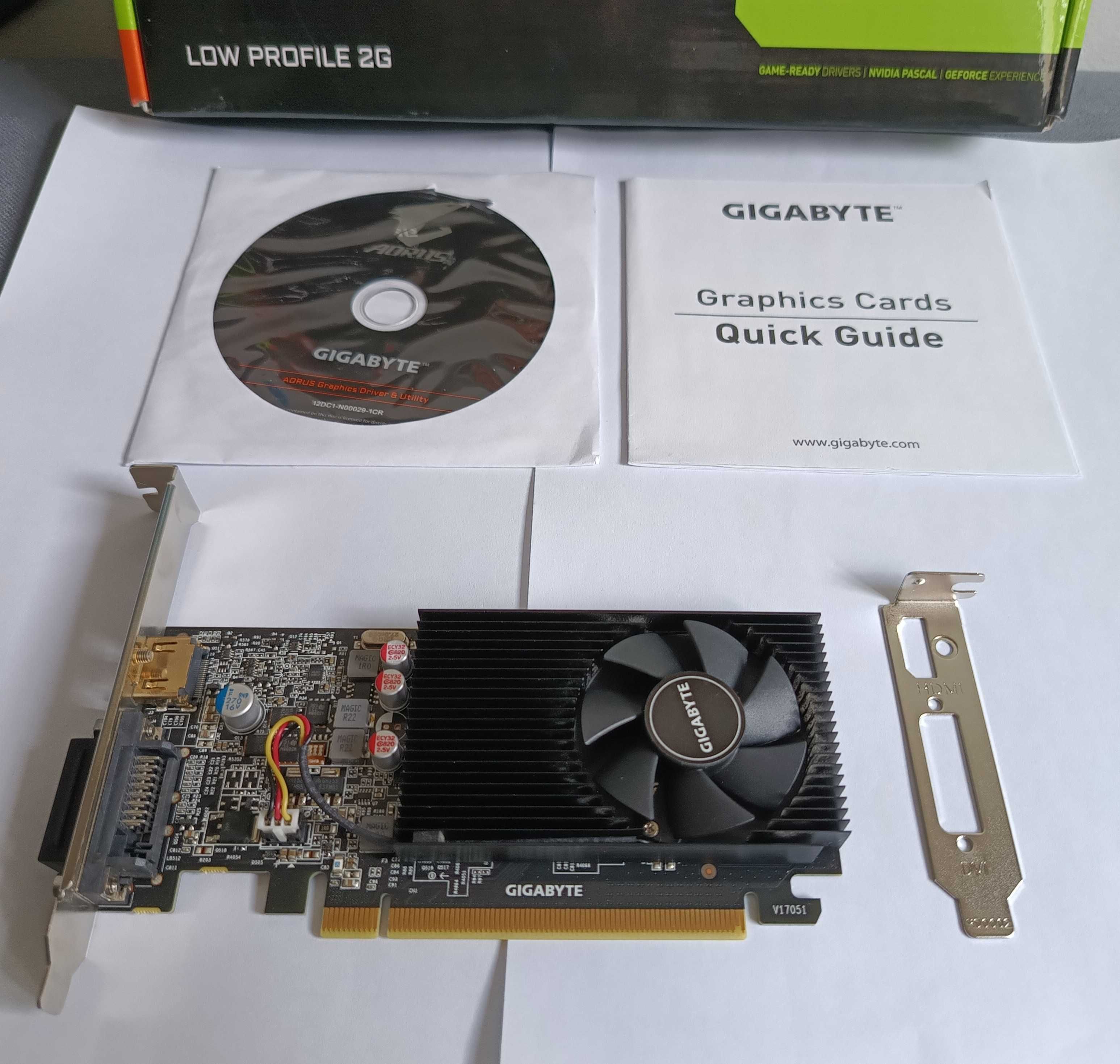 GIGABYTE Geforce GT 1030 LP HP DDR5 2GB PCIE 3.0 HDMI 4K  jak Nowa Wwa