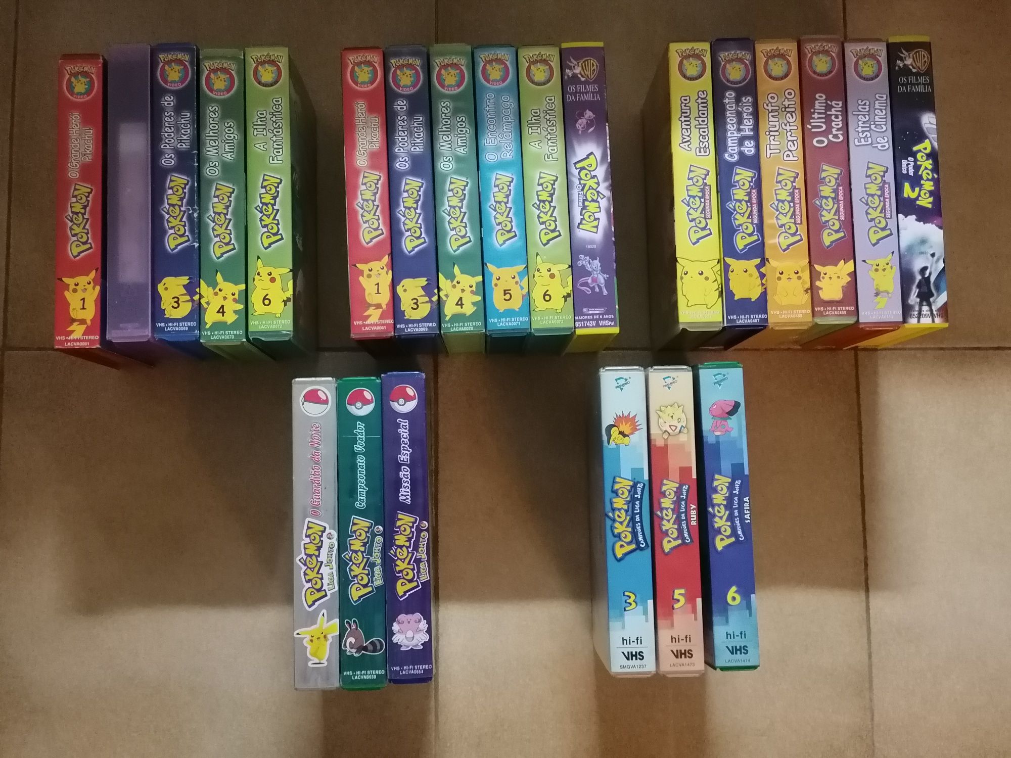 Grande Lote Cassetes VHS pokemon coleção