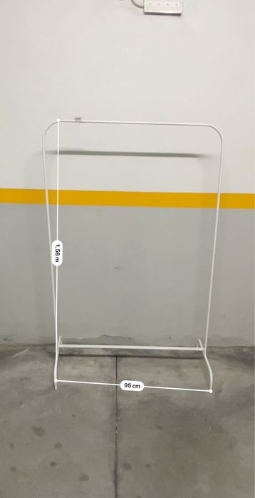 Charriot branco metalico IKEA