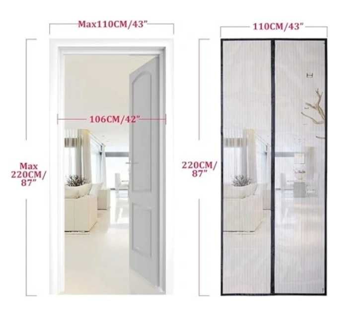 APALUS Moskitiera magnetyczna do drzwi 110 x 200 cm Apalus