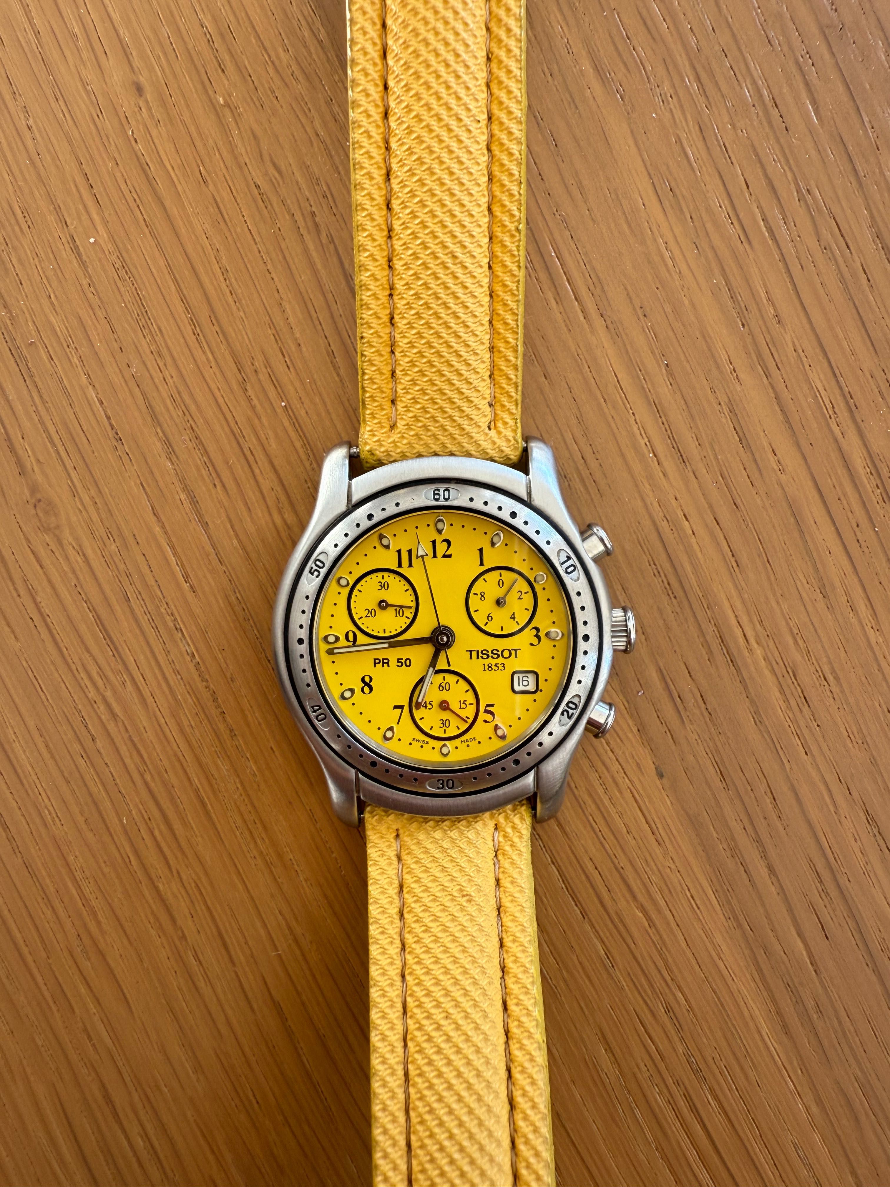 Relógio Tissot amarelo