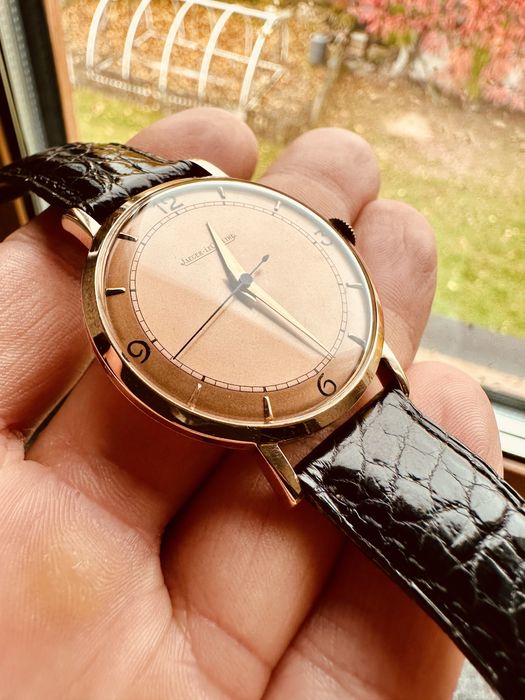 Jeager Lecoultre złoty 18k - lata 40 łosoś - idealny