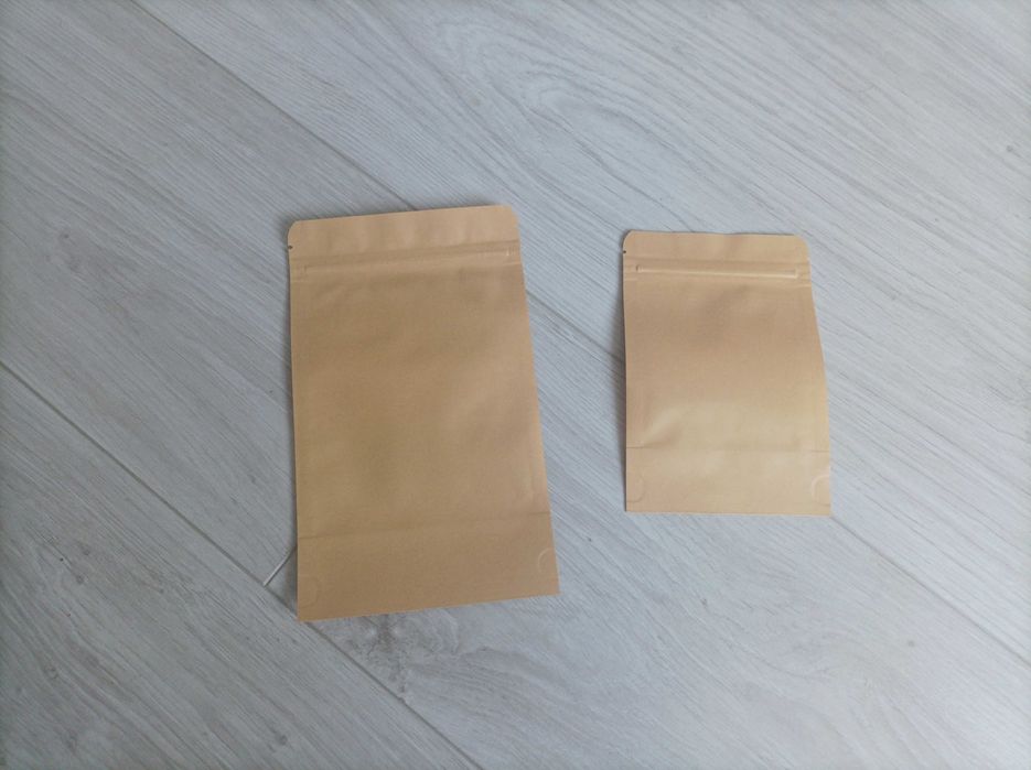 Крафтовой пакет з вікном, Дой-пак, zip-застібкою, zip lock