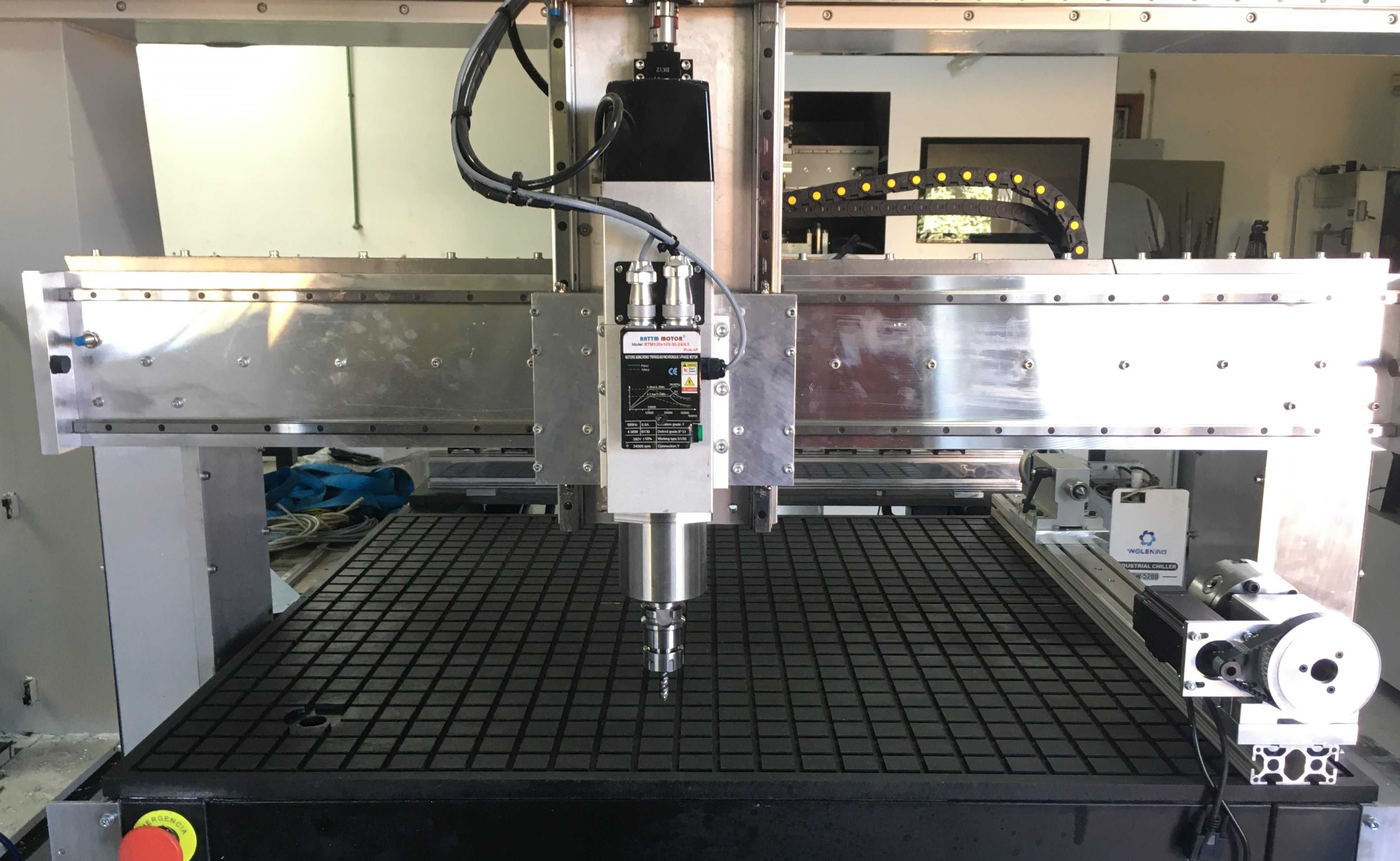 CNC fresadora 1200x1200 + Torno + Troca automática de ferramentas