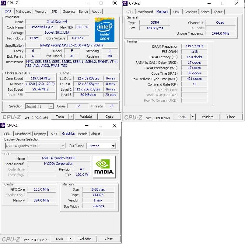 Lenovo ThinkStation P510 Intel Xeon 12C/24T 128GB RAM Quadro M4000