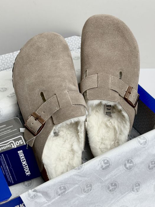 Клоги Birkenstock boston shearling шльопанці  біркеншток биркенсток