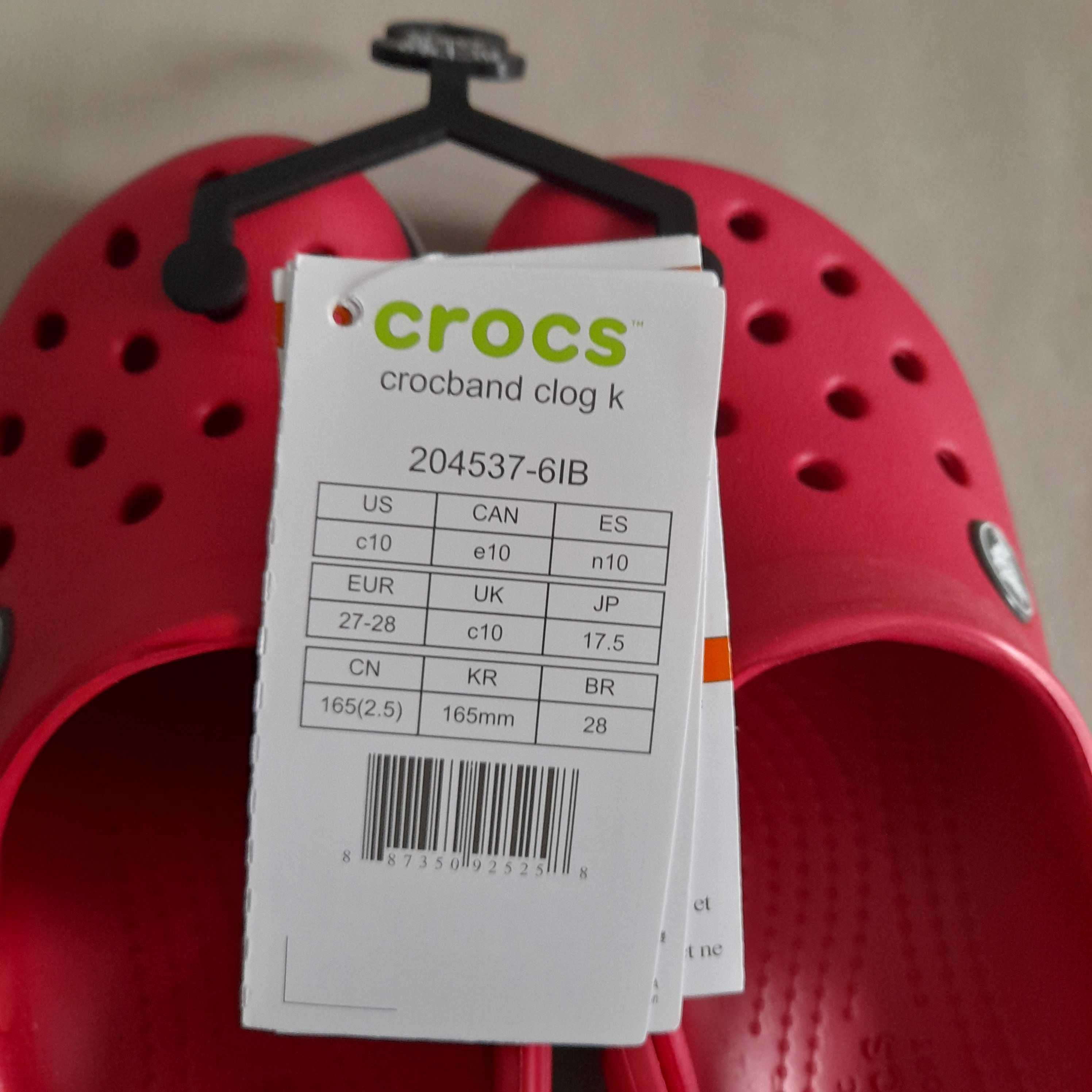 Кроксы, крокси Crocs Crocband р. с10/27-28/17,5см. Нові. Оригинал