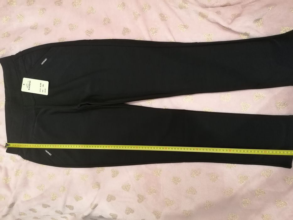 Spodnie ocieplane czarne damskie XL