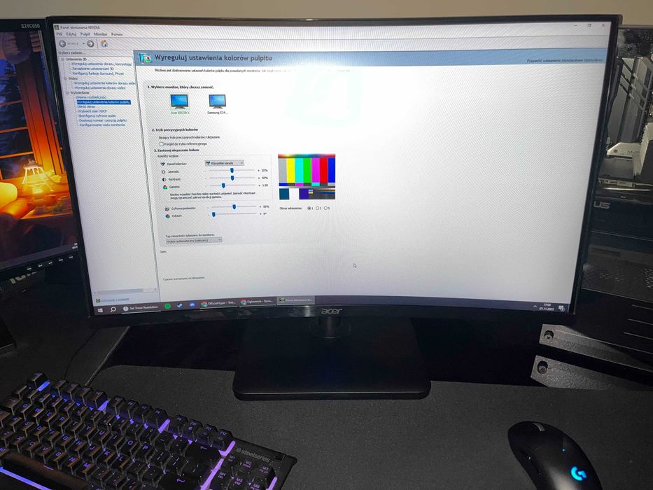 Monitor Acer LED  27"  240hz 1ms matryca VGA zakrzywiony