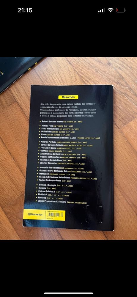 livro de resumos 12 ano