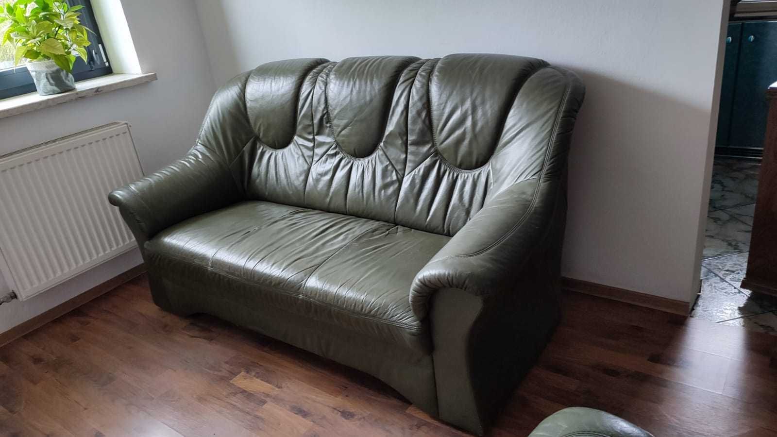 Sofa + fotel-skóra naturalna