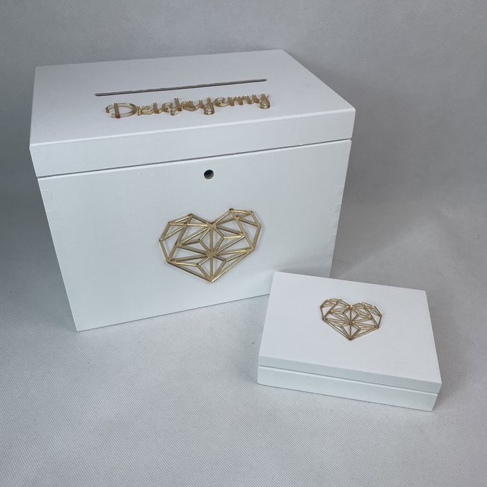 Pudełko na koperty i pudełko na obrączki