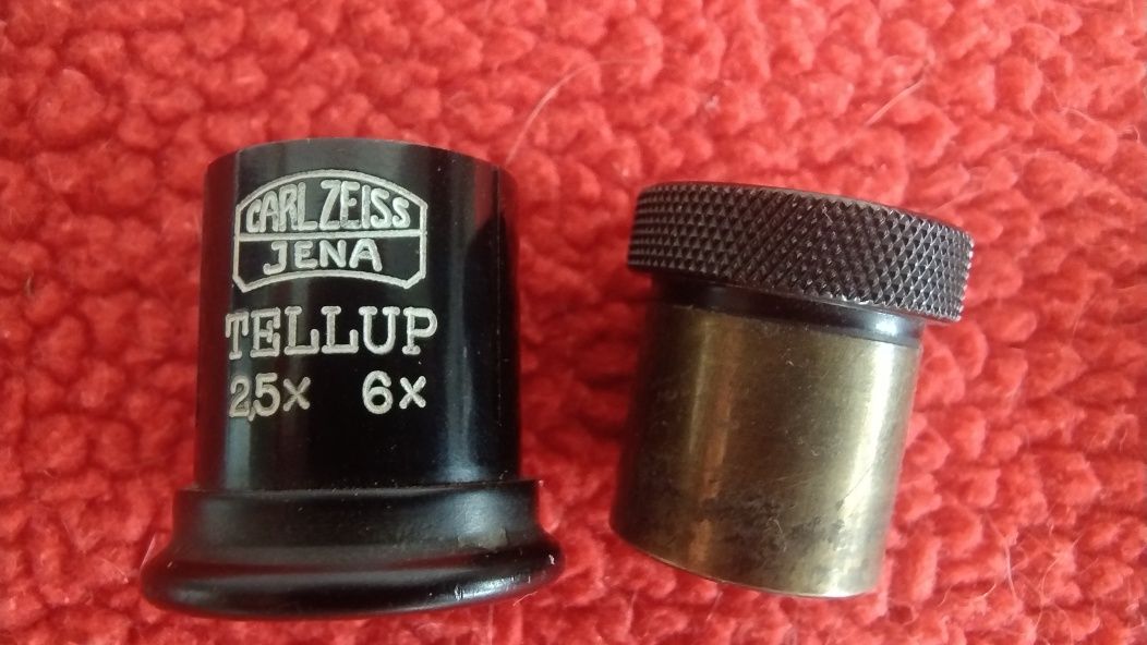 Kolekcjonerski tellup monokular lupa Carl Zeiss Jena 2,5x 6x 1920 r.