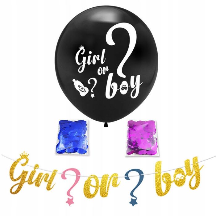 Oro Party Balonowa dekoracja na Baby Shower Chłopak czy Dziewczyna