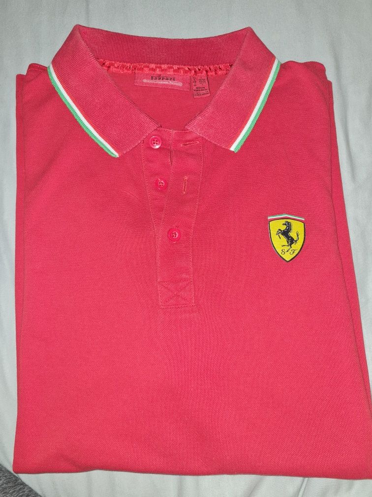 Czerwona Polówka scuderia Ferrari oficjalny produkt
