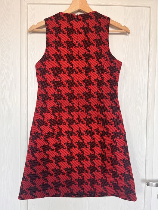 Czerwono czarna sukienka w kratkę Next 36/S vintage