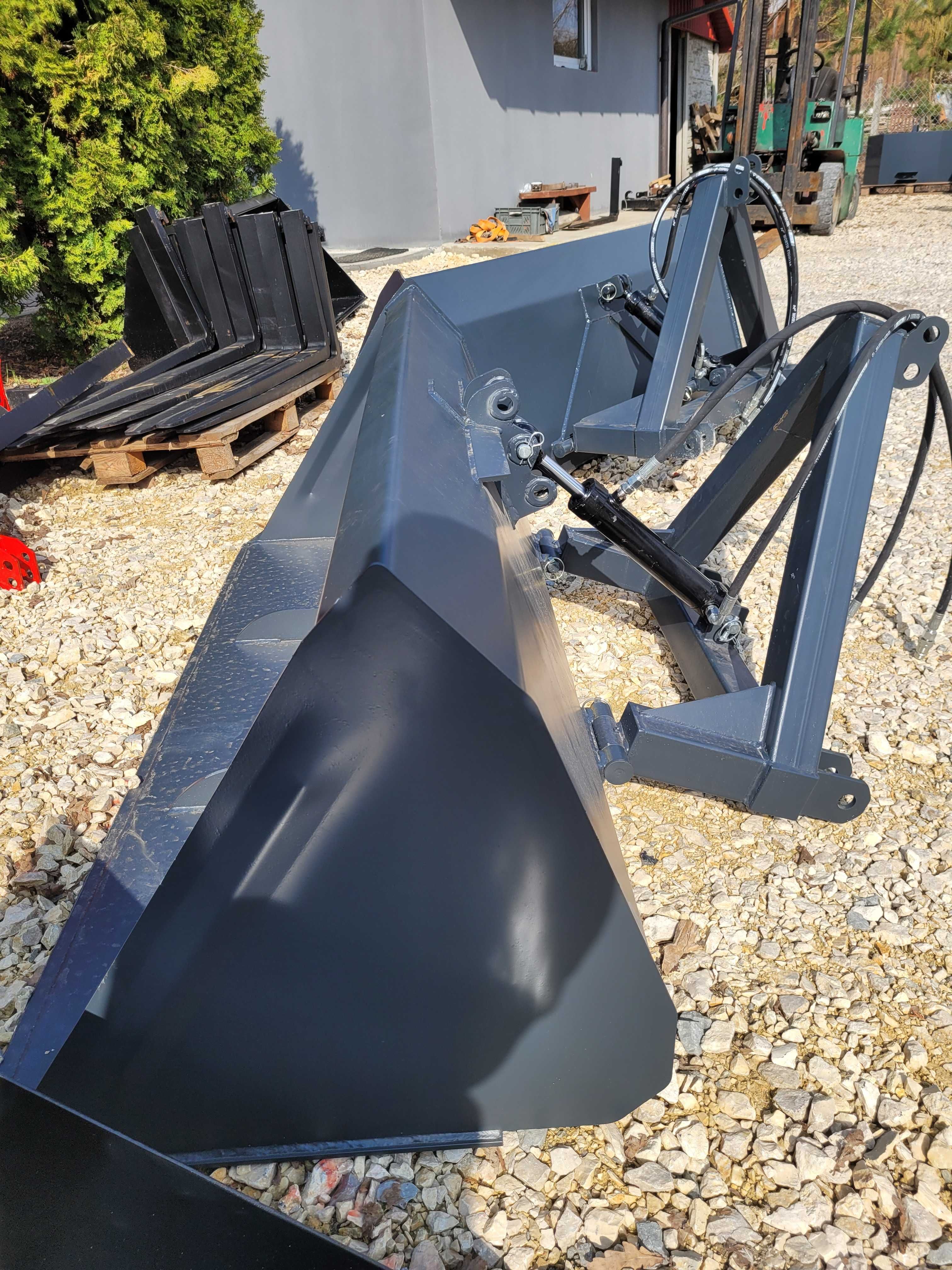 Łyżka do ziemi gruzu na tył ciągnika Łycha z KIPREM HYDRAULICZNY DOWÓZ