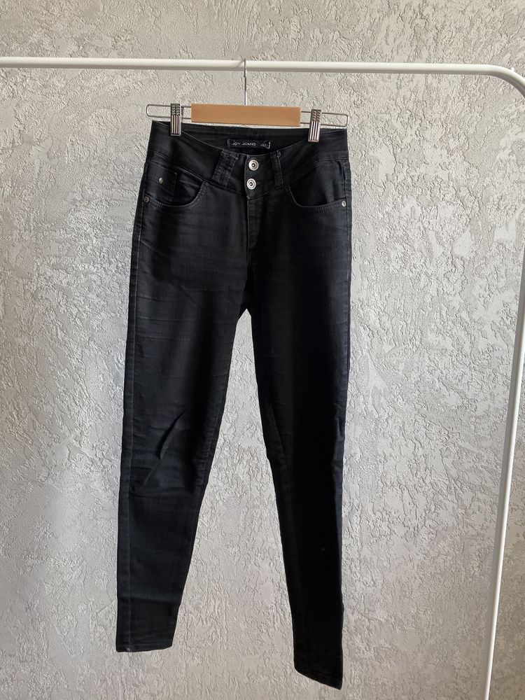JEANSY dżinsy czarne rurki super skinny wąskie Joy Jeans