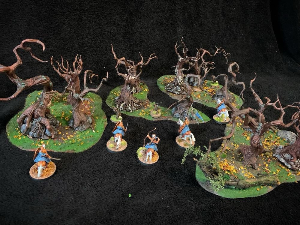 Mroczny las teren do gry bitewnej makieta lotrsbg w40k Aos warhammer