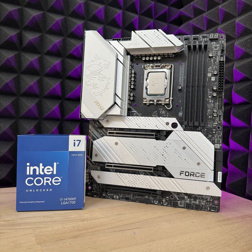 Топ комплект i7 14700KF, Msi Force Z690 материнська плата, процесор