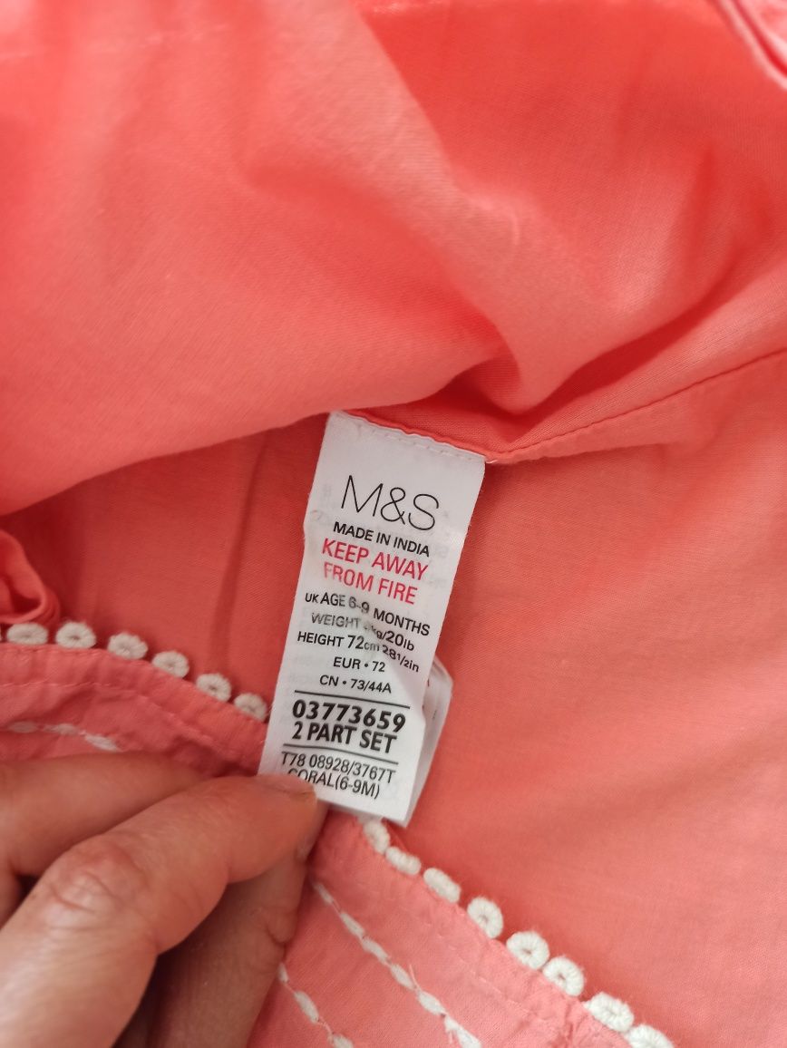 Sukienka letnia dla dziewczynki rozmiar 74/80 marks&spencer
