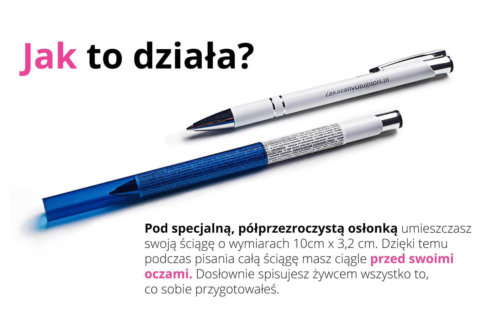 ZAKAZANY DŁUGOPIS® ściąga, do ściągania, ze ściągą 24H