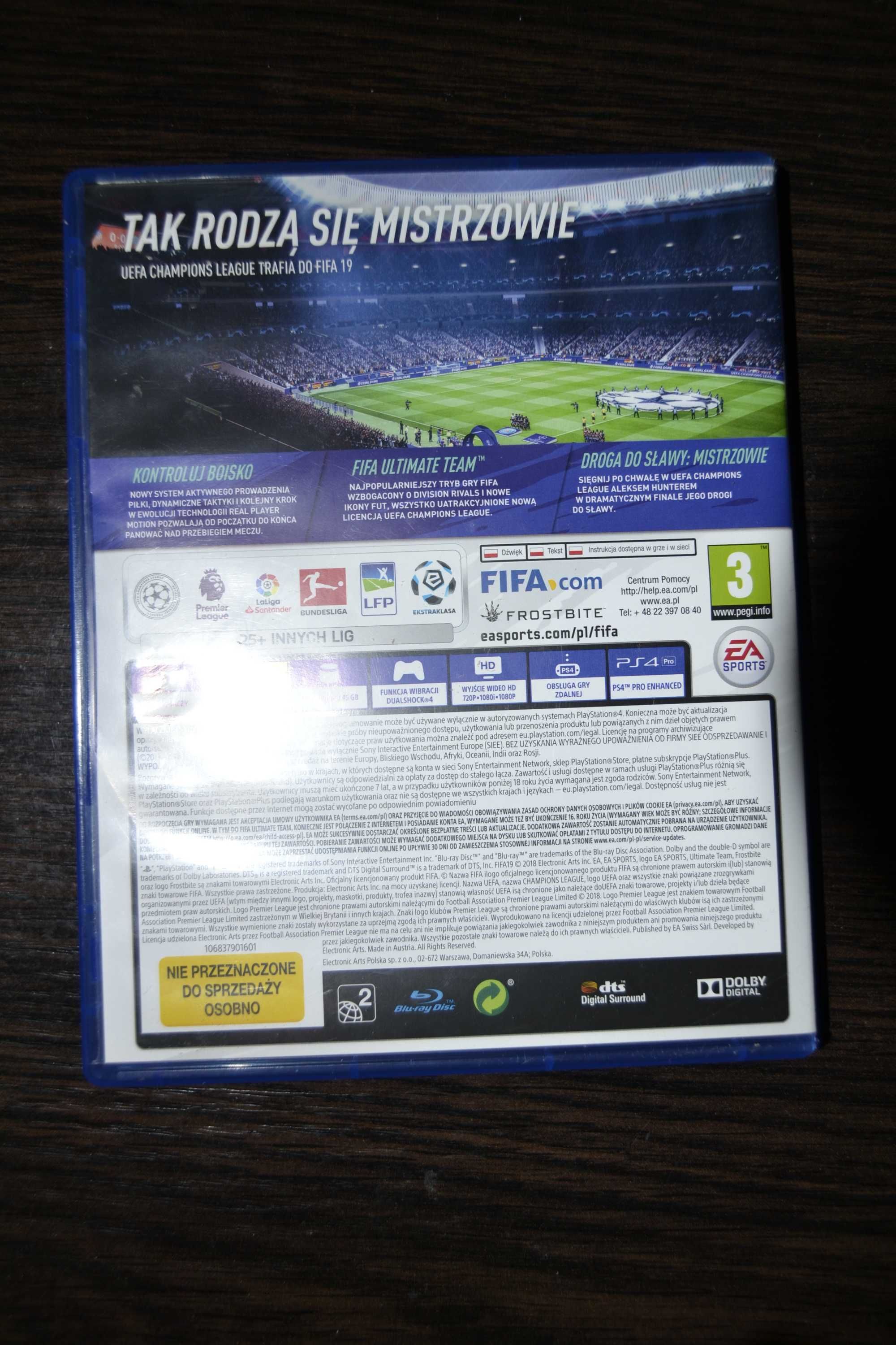 Диск FIFA 19 для Playstation 4