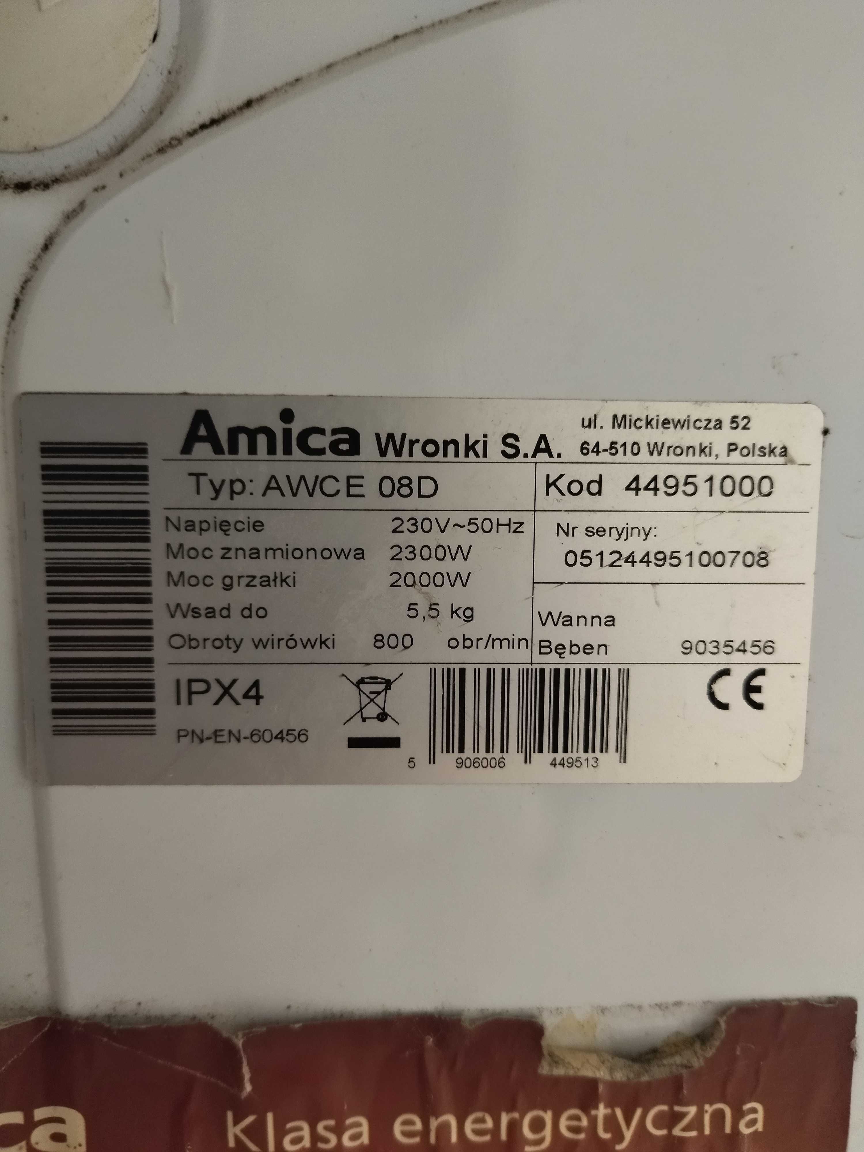 Pralka AMICA awce 08 d