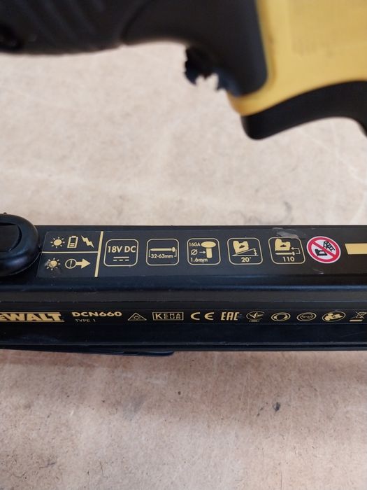 DeWalt DCN660 Gwoździarka Sztyfciarka 16GA 32-63mm 5.0Ah 2018