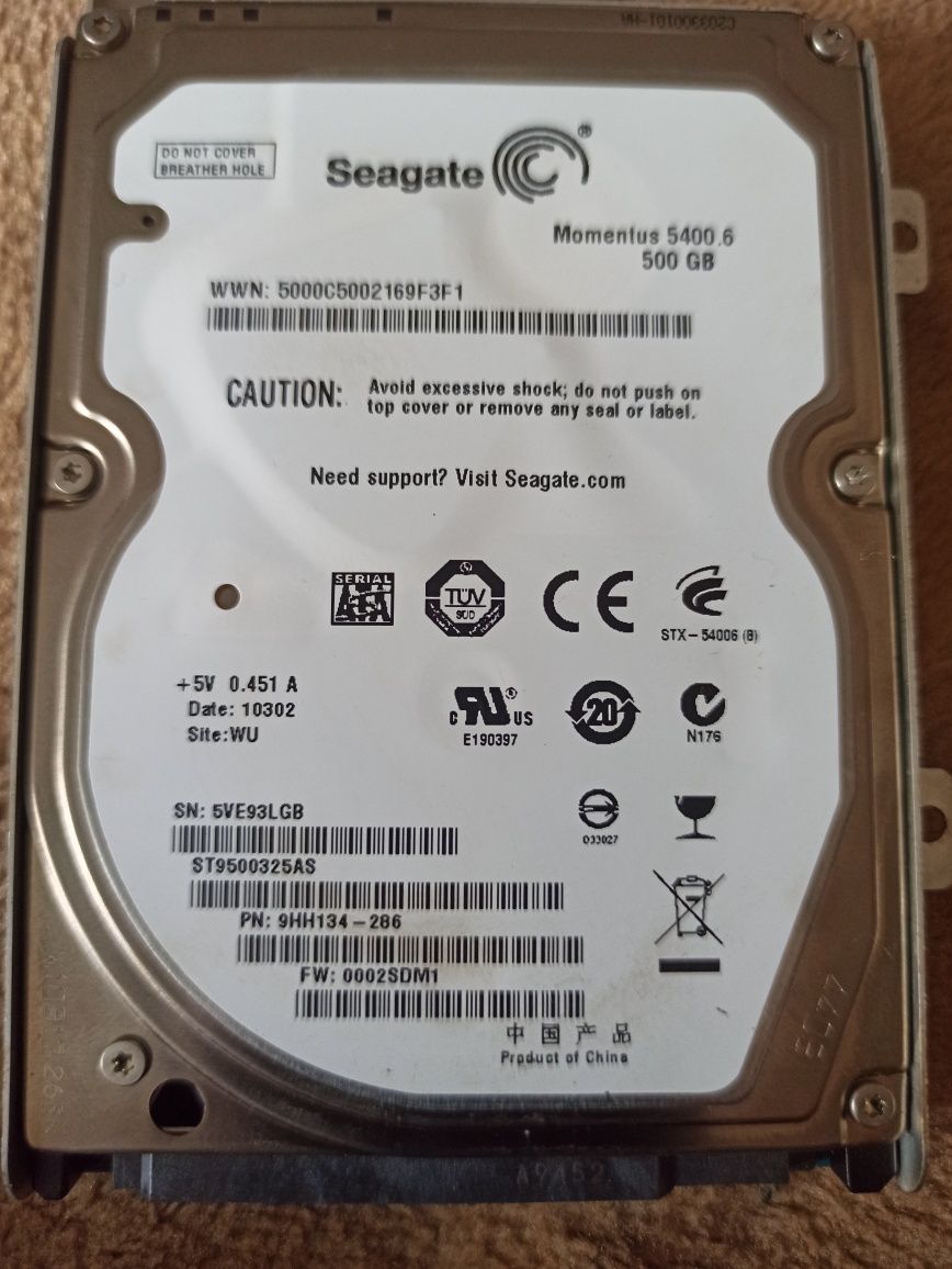 Dysk twardy Seagate 500 GB