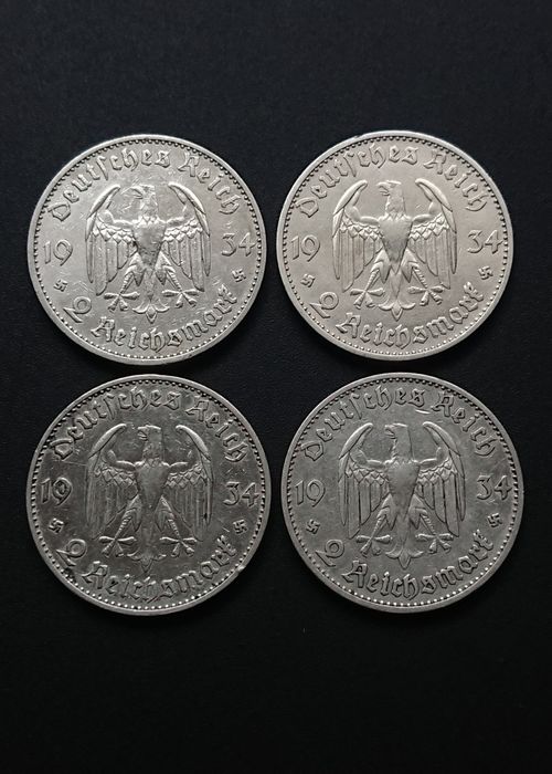2 reichsmark рейхсмарки монета Срібло рейх марки Кірха