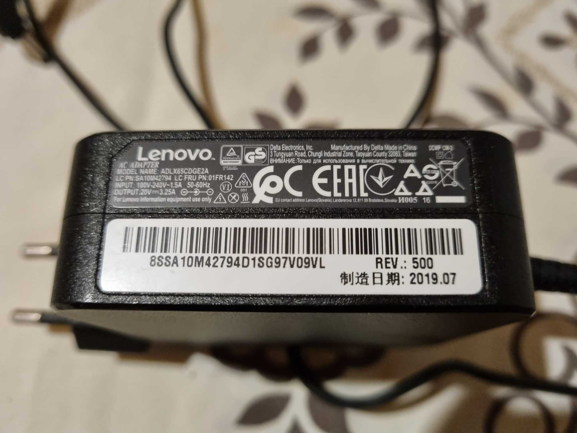 Carregador Lenovo Original 65W a funcionar