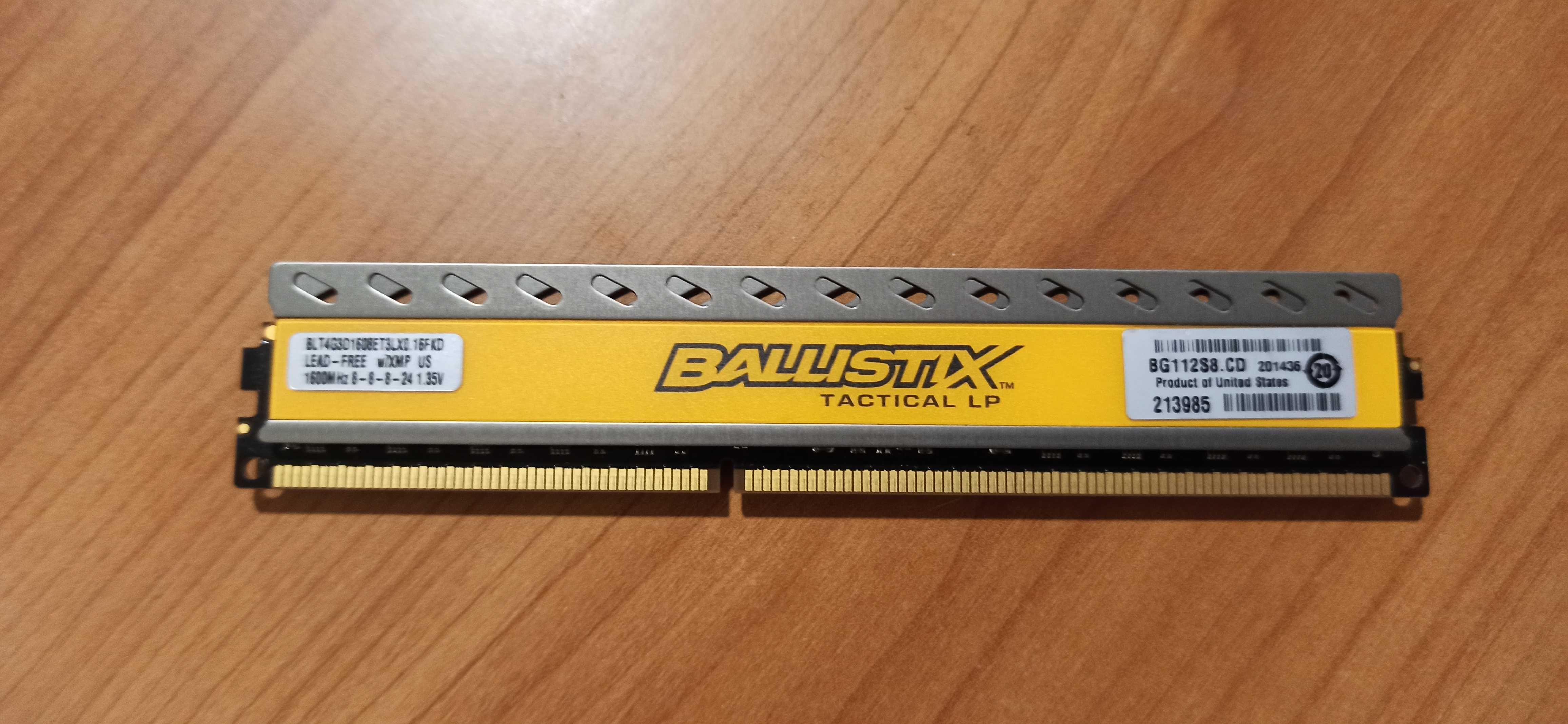 Memória DDR3 Crucial Ballistix Tactical LP 4GB 1600MHz CL8