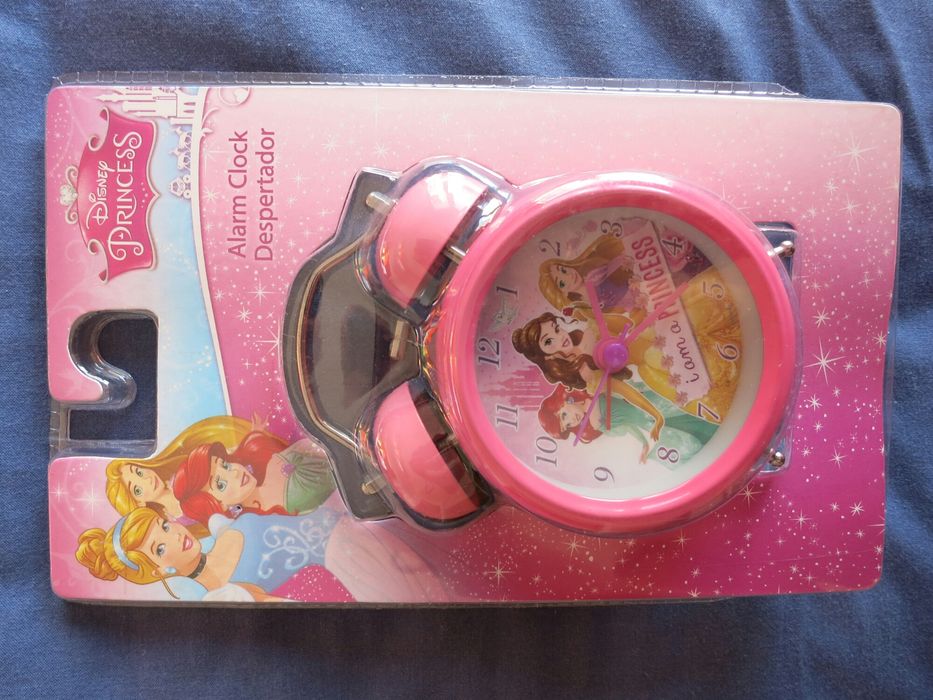 Relogio despertador Princesas Disney - Novo