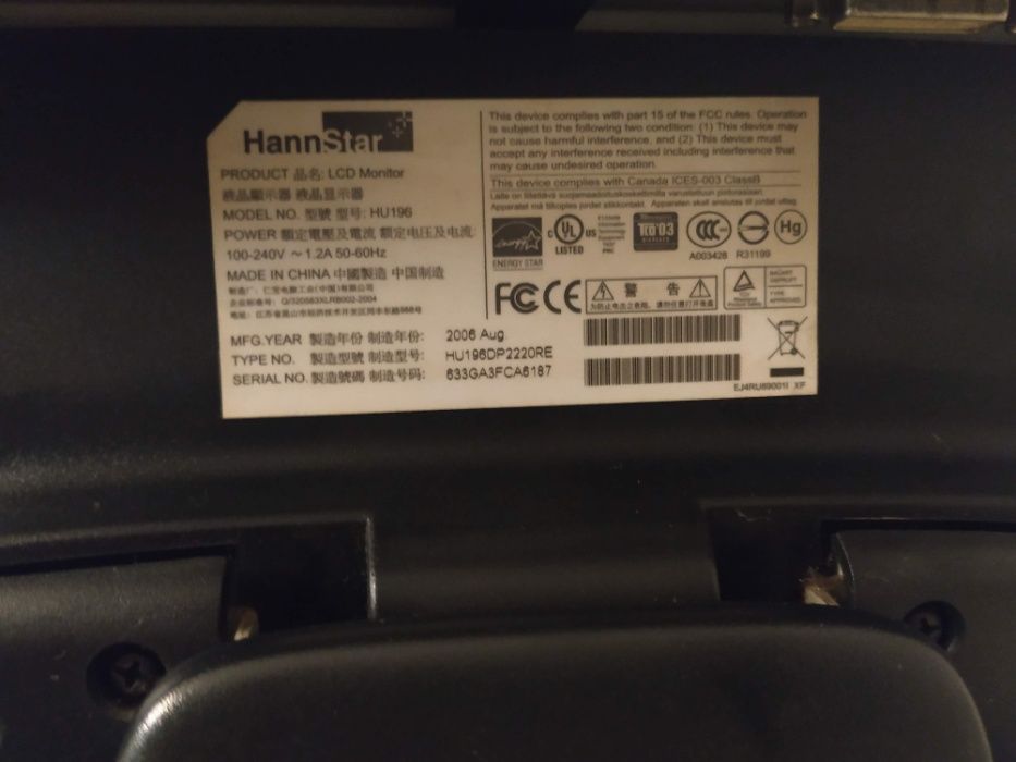 Monitor HannsG HU196D