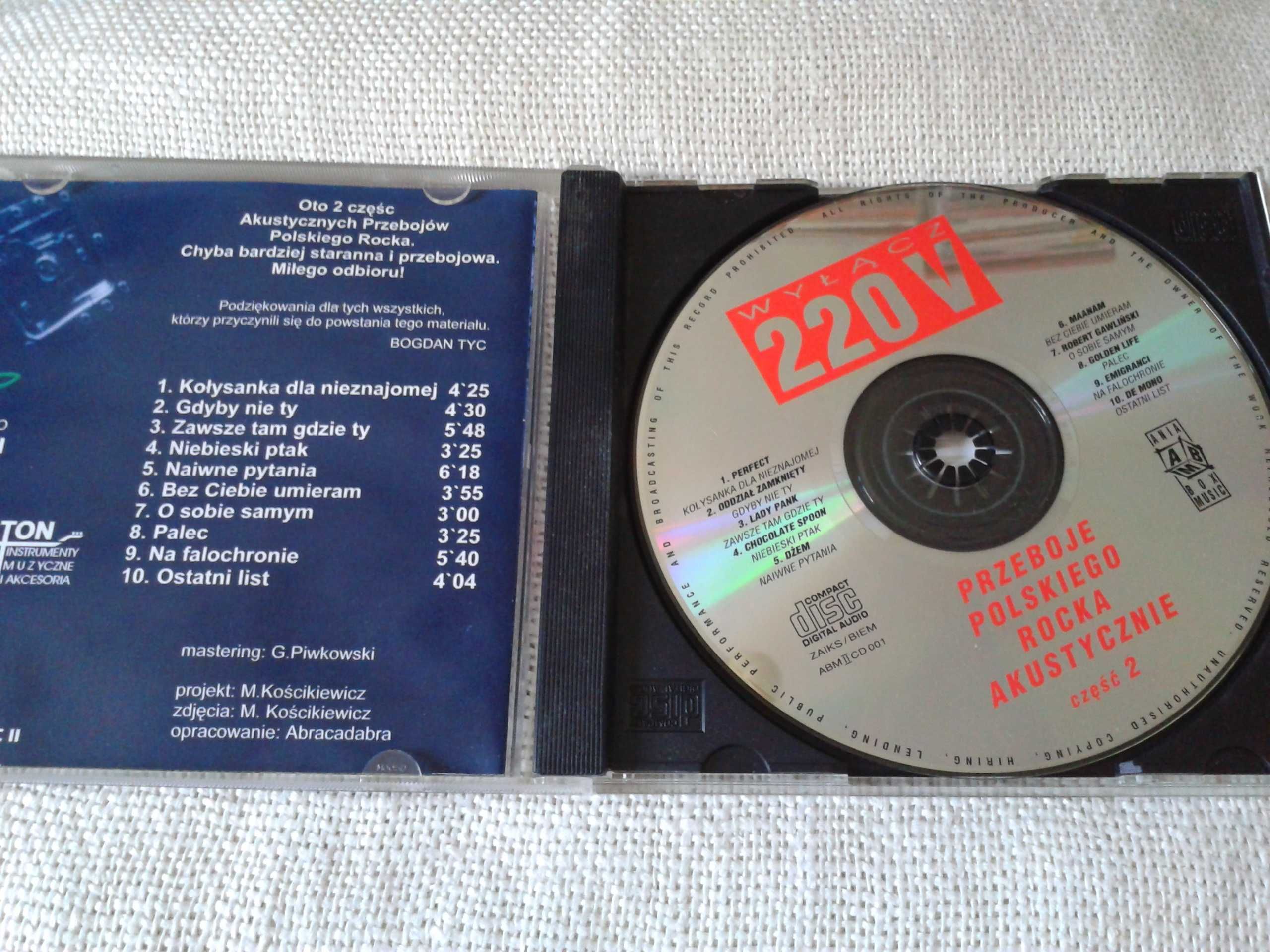 Wyłącz 220 V - Akustyczne Przeboje Polskiego Rocka Vol. 2  CD