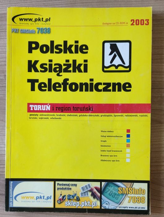 Książka telefoniczna Toruń i region toruński 2003 r.