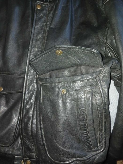 Чоловіча шкіряна куртка бомбер авіатор xxl / куртка кожаная мужская