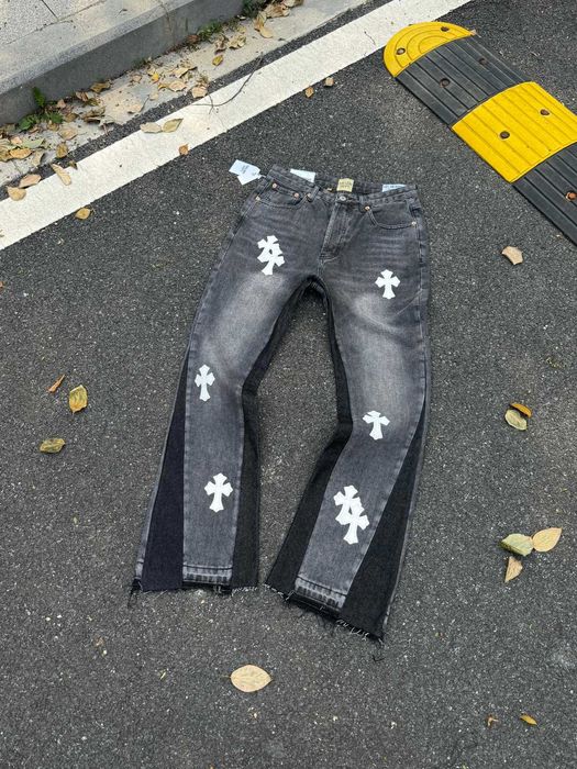 Штани Gallery Dept x Chrome Hearts Flared Jeans фларед джинси opium