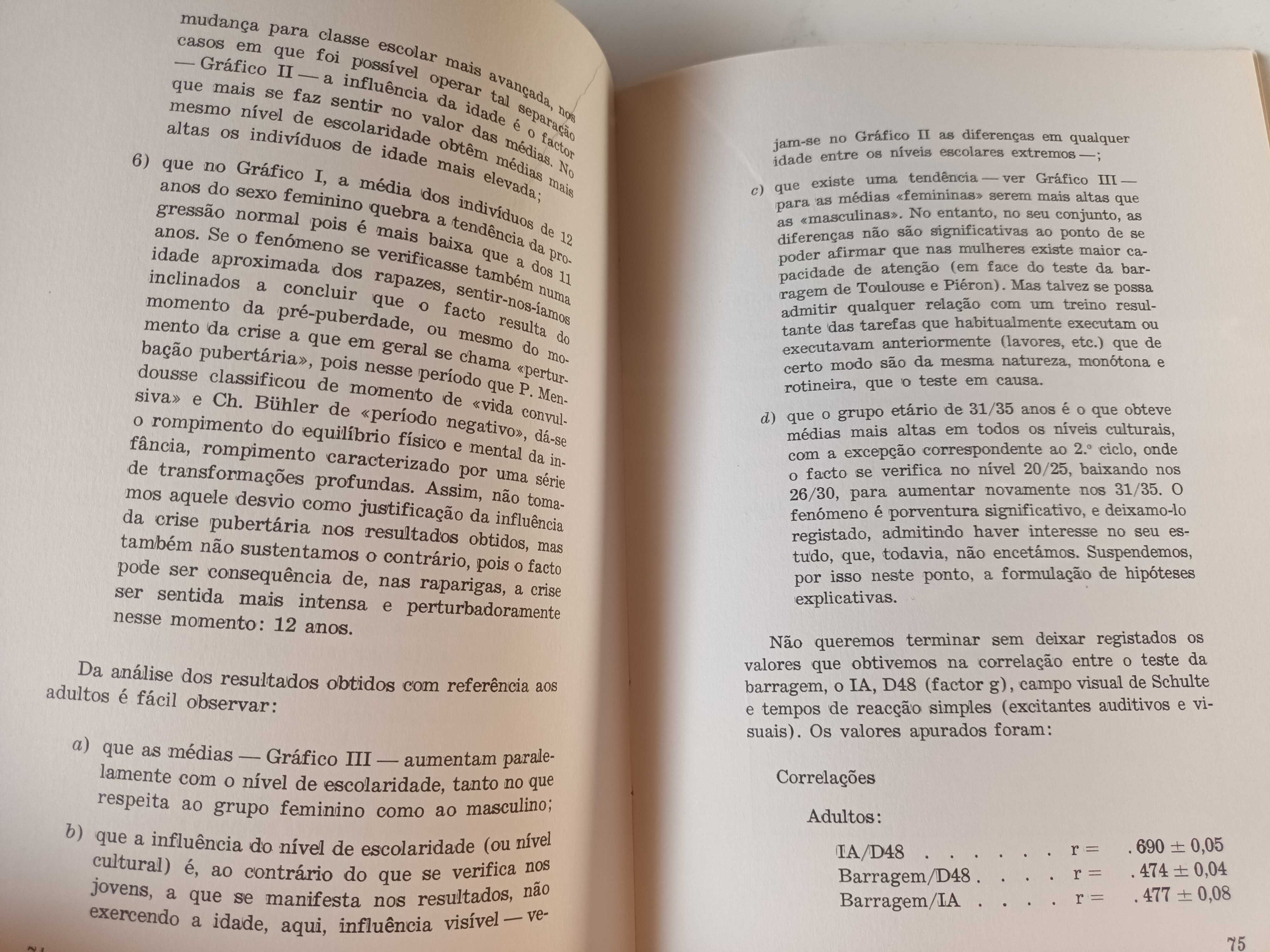 "O Teste da Barragem de Toulouse e Piéron" por J. Rodrigues do Amaral