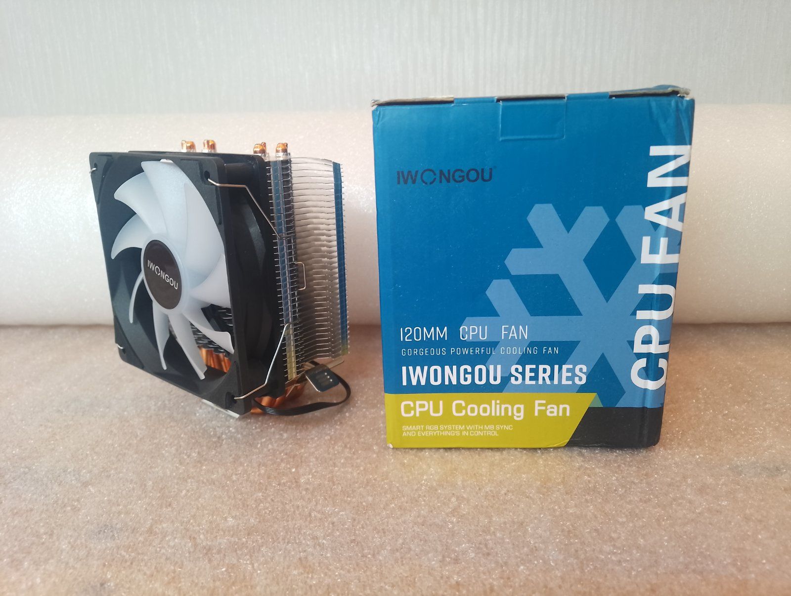 Кулер для процессора TDP 160W AMD IWONGOU RGB 4pin 4 теплотрубки