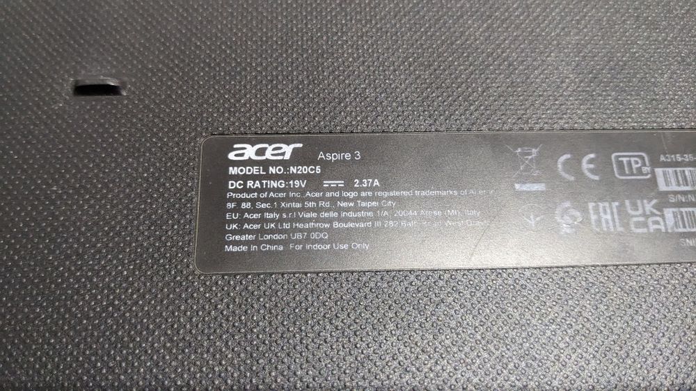 Запчасти acer aspire 3 N20C5 a315-35
