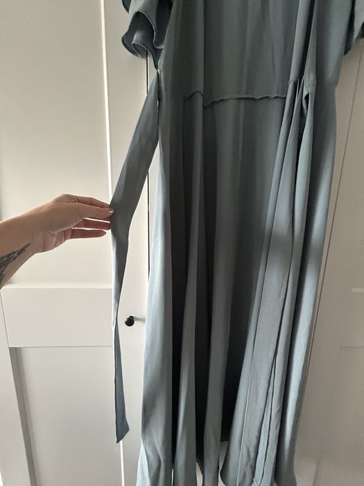 Sukienka maxi H&M - długa - kopertowa - szmizjerka - rozmiar L 40